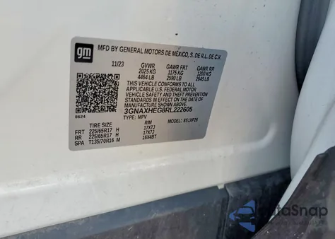 2024 Chevrolet Equinox Ls from USA, damaged, VIN 3GNAXHEG8RL222605